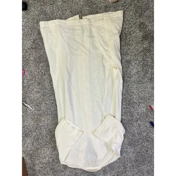 Madewell Lightestspun Cover Up Maxi Shirtdress NWT M Cream Featherweight Relax - Picture 11 of 11